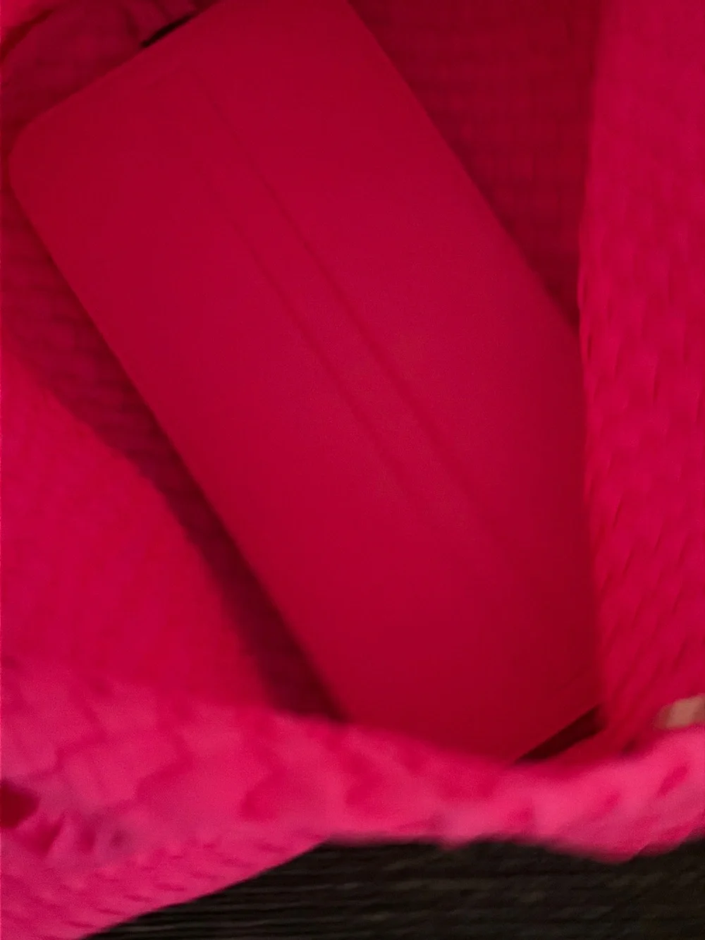 Ah dorned Hot Pink Woven Tote Bag with Matching Pouch - Women Bags